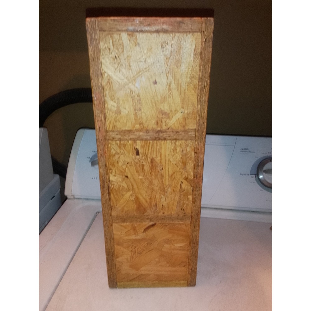 Handcrafted Wood 3 Compartment Shelf/ Box Initials Carved In It K O H Demensions - Picture 5 of 12